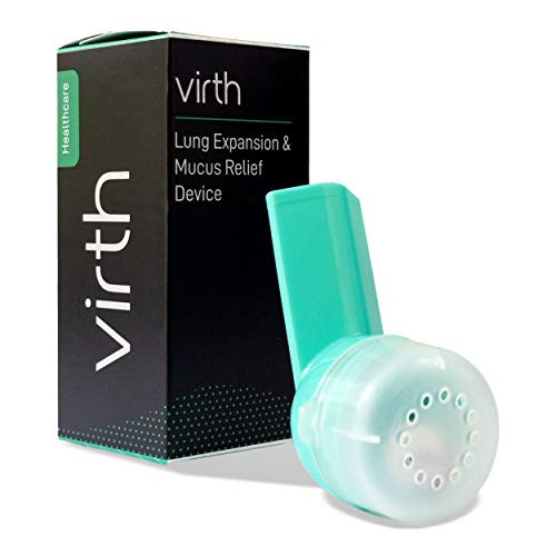 VIRTH Lung Expansion & Mucus Relief Device - Breathing Exercise Device - Clea...