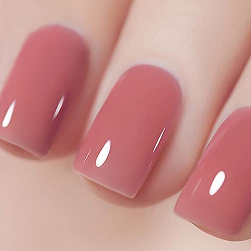 Vishine Nude Gel Polish Kit, Sheer Milky Pink Jelly Transparent Gel Nail Poli...