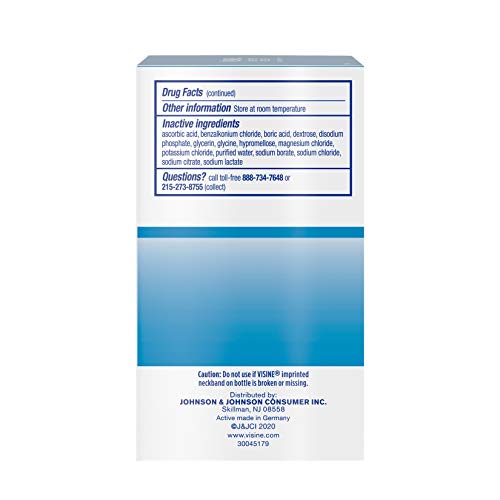 Visine Dry Eye Relief Lubricant Eye Drops to Moisturize and Soothe Irritated,...