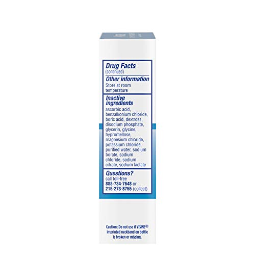 Visine Dry Eye Relief Lubricant Eye Drops with Polyethylene Glycol 400 to Moi...