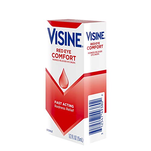 Visine Red Eye Comfort Redness Relief Eye Drops to Help Relieve Red Eyes Due ...