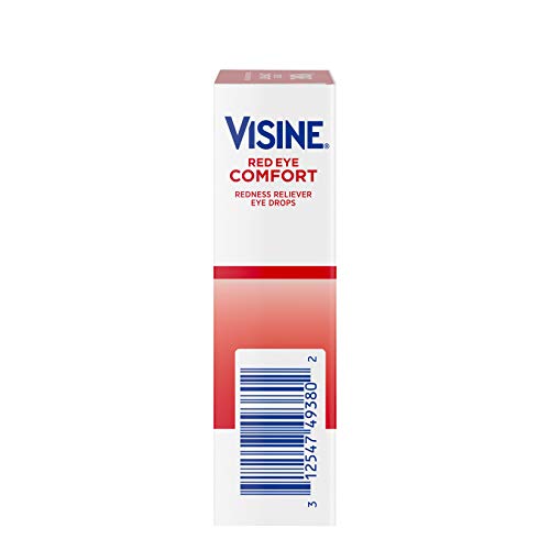 Visine Red Eye Comfort Redness Relief Eye Drops to Help Relieve Red Eyes Due ...