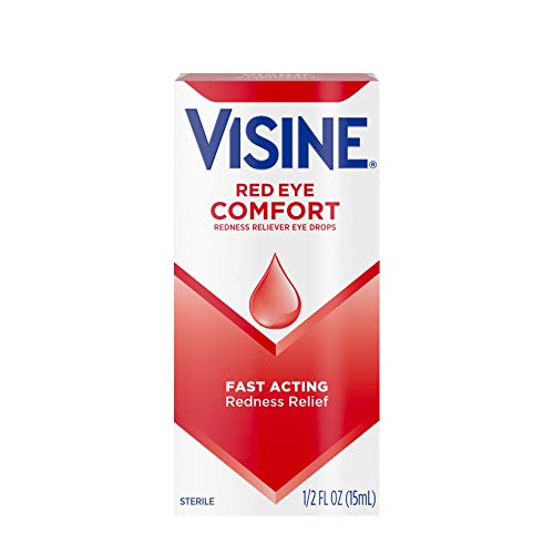 Visine Red Eye Comfort Redness Relief Eye Drops to Help Relieve Red Eyes Due ...