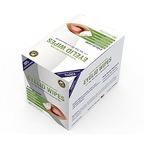 Premium Eyelid Wipes With Tea Tree and Coconut Oil - Cleansing Eye Wipes for ...