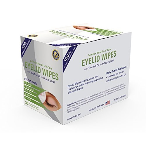 Premium Eyelid Wipes With Tea Tree and Coconut Oil - Cleansing Eye Wipes for ...