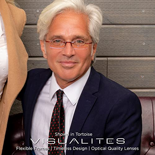 Visualites 8 Crystal 1.75 Power Lightweight Rimless Readers For Men and Women