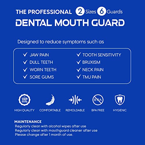 Mouth Guard for Grinding Teeth, Moldable Dental Guard, Professional Mouth Gri...