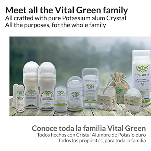 Vital Green Multipurpose Potassium Alum Crystal Pencil for The Whole Family –...