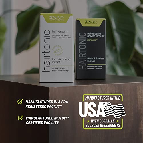 Hair Growth Supplement for Men - Grow Hair, Stop Hair Loss & Regrow Hair, Bea...