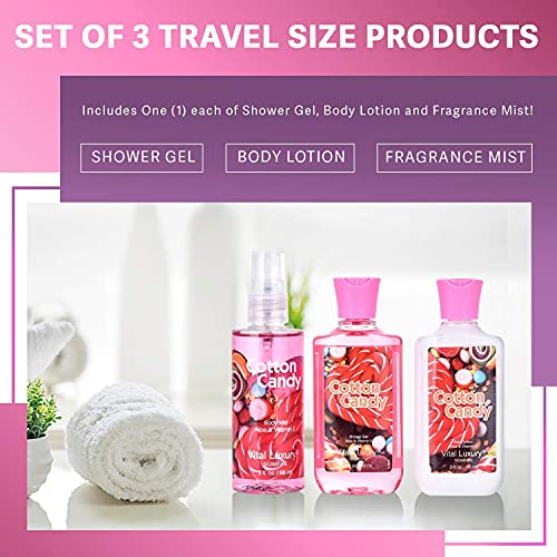 Vital Luxury Bath & Body Care Travel Set - Home Spa Set with Body Lotion, Sho...