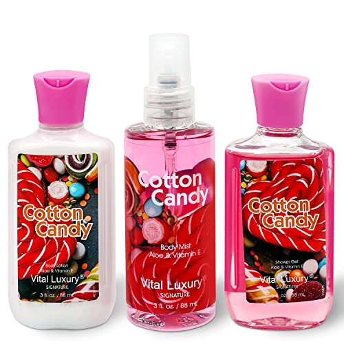 Vital Luxury Bath & Body Care Travel Set - Home Spa Set with Body Lotion, Sho...