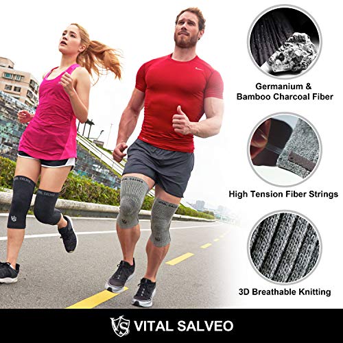Vital Salveo Knee Compression Protector Recovery Knee Sleeves Brace S-Support...