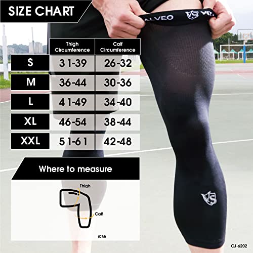 Vital Salveo-Sports Outdoor Compression Long Knee Sleeve Leg Support knee bra...