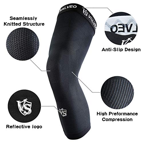 Vital Salveo-Sports Outdoor Compression Long Knee Sleeve Leg Support knee bra...