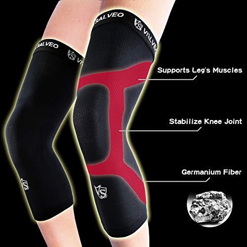 Vital Salveo-Sports Outdoor Compression Long Knee Sleeve Leg Support knee bra...