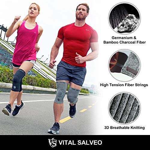 Vital Salveo Knee Compression Sleeve Swelling Recovery Knee Brace S-Support P...