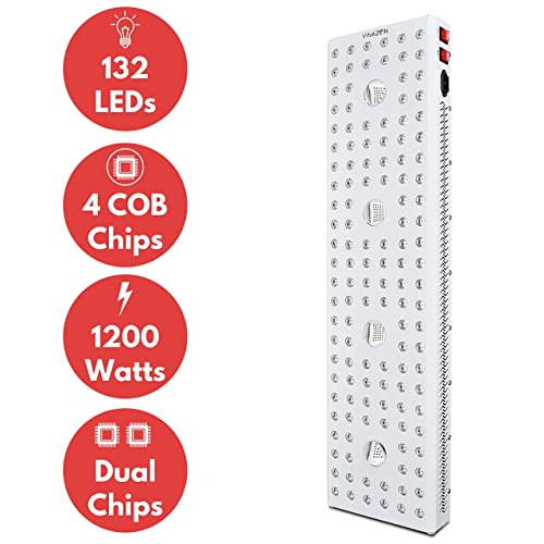 VitaliZEN Red Light Therapy Device, 1200 Watts, 660&850nm Deep Red and Near I...
