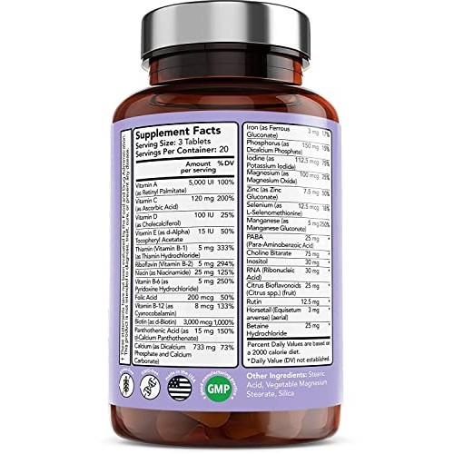 Grow Your Hair, Natural Hair Growth Vitamins - Biotin (3000mg) Multivitamin f...