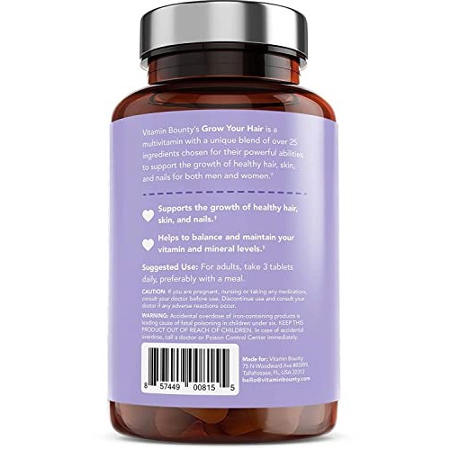 Grow Your Hair, Natural Hair Growth Vitamins - Biotin (3000mg) Multivitamin f...