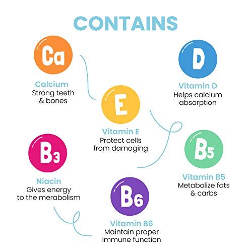 Vitaminpaste Kids Toothpaste with Daily Multivitamins B3, B5, B6, D, E, Xylit...