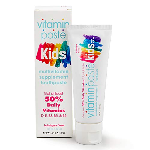 Vitaminpaste Kids Toothpaste with Daily Multivitamins B3, B5, B6, D, E, Xylit...