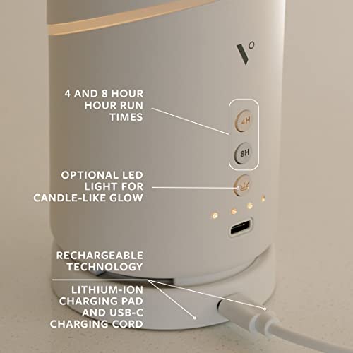 Vitruvi Move Cordless Diffuser, Ultrasonic Essential Oil Wireless Diffuser fo...