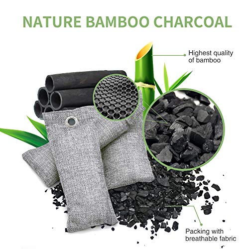 16 Pack Bamboo Charcoal Air Purifying Bag, Activated Charcoal Bags Odor Absor...