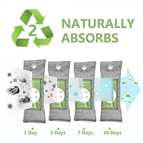 16 Pack Bamboo Charcoal Air Purifying Bag, Activated Charcoal Bags Odor Absor...