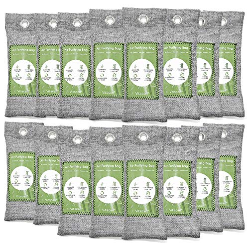 16 Pack Bamboo Charcoal Air Purifying Bag, Activated Charcoal Bags Odor Absor...