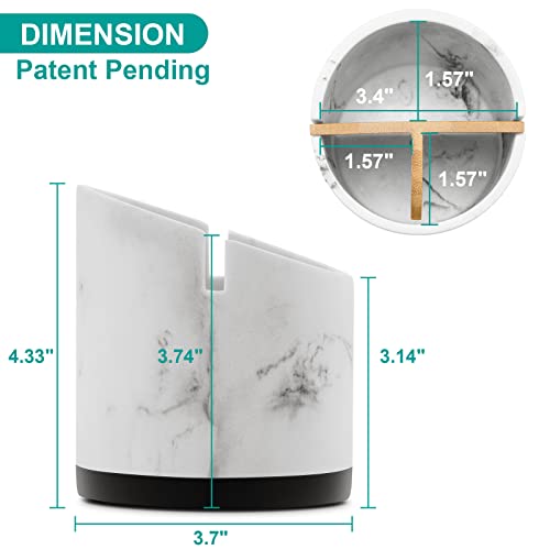 VITVITI Toothbrush Holders for Bathrooms, 3 Slots Tooth Brush/Toothpaste Hold...