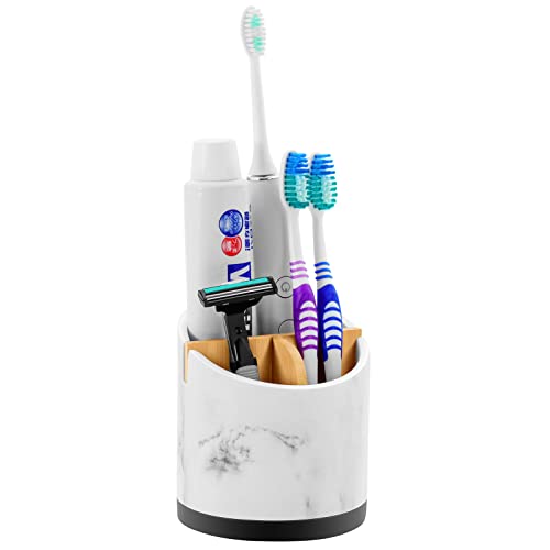 VITVITI Toothbrush Holders for Bathrooms, 3 Slots Tooth Brush/Toothpaste Hold...