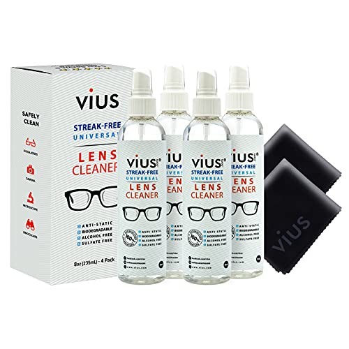 Lens Cleaner – vius Premium Lens Cleaner Spray for Eyeglasses, Cameras, and O...