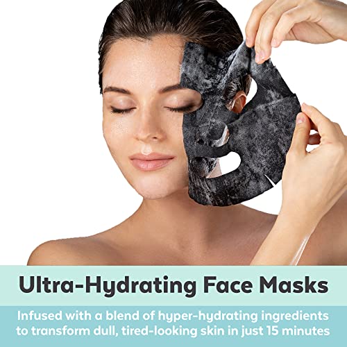 Face Masks Skin care - Charcoal Facial Mask with Collagen & Hyaluronic Acid f...