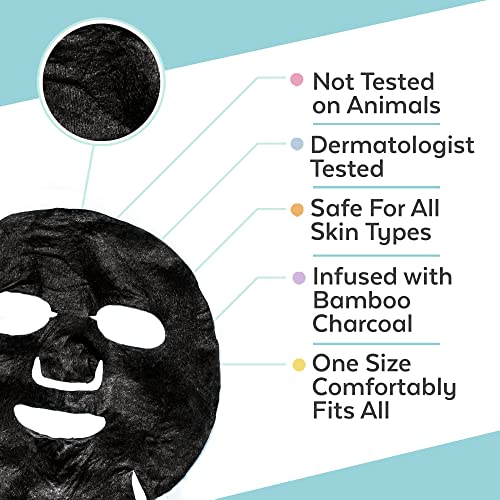 Face Masks Skin care - Charcoal Facial Mask with Collagen & Hyaluronic Acid f...