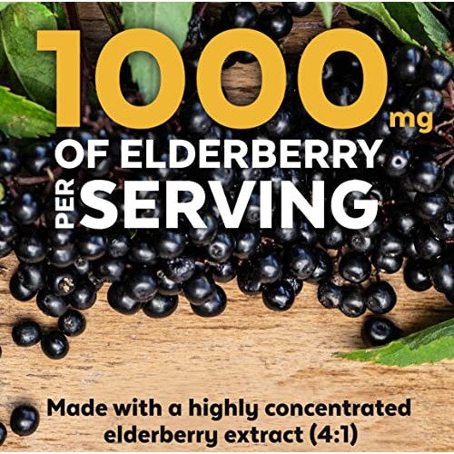 Viva Naturals Elderberry, Vitamin C, Zinc, Vitamin D 5000 IU & Ginger - Antio...