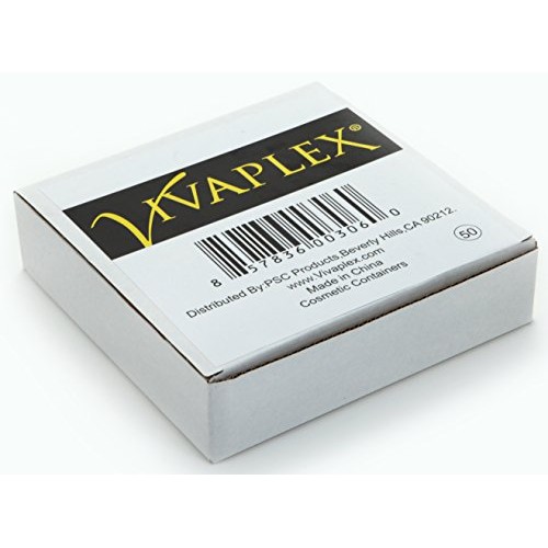 Vivaplex, 50, Clear, Empty, 5 Gram Plastic Pot Jars, Cosmetic Containers.