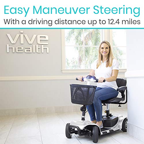 Vive 4 Wheel Mobility Scooter - Electric Powered Wheelchair Device - Compact ...