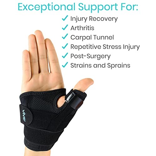 Vive Arthritis Thumb Splint - Spica Support Brace for Right and Left Hand - C...