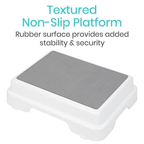 Vive Bath Step Stool (4.5") - Slip Resistant, Stackable, Indoor/Outdoor - Saf...