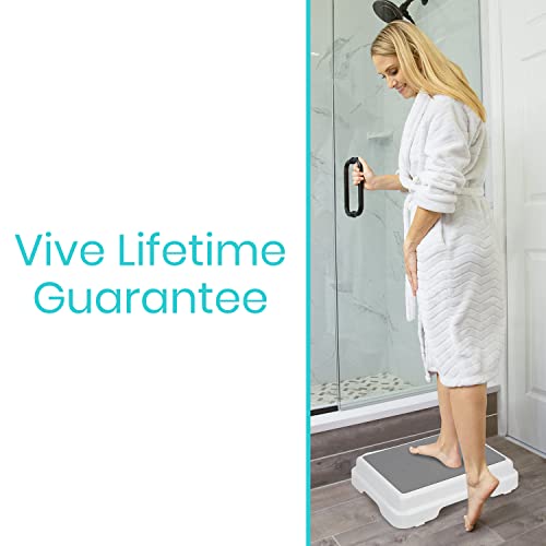 Vive Bath Step Stool (4.5") - Slip Resistant, Stackable, Indoor/Outdoor - Saf...