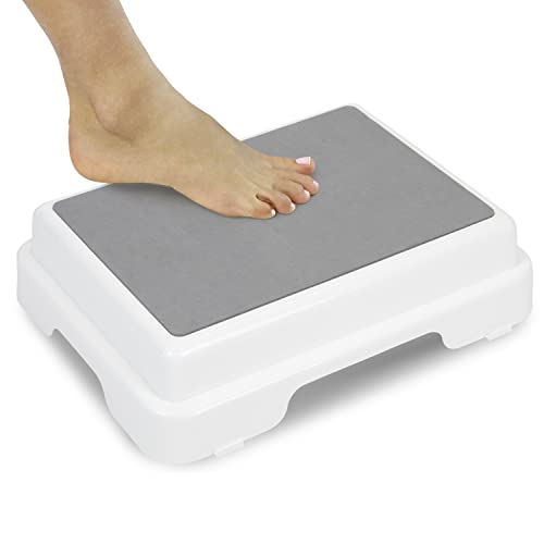 Vive Bath Step Stool (4.5") - Slip Resistant, Stackable, Indoor/Outdoor - Saf...