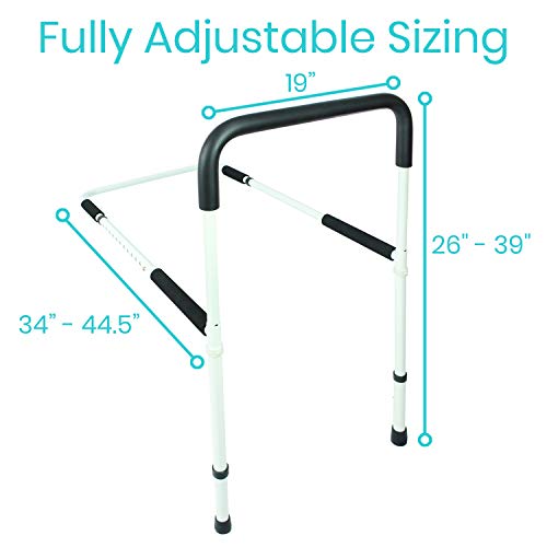 Vive Bed Assist Rail - Adult Bedside Standing Bar for Seniors, Elderly, Handi...