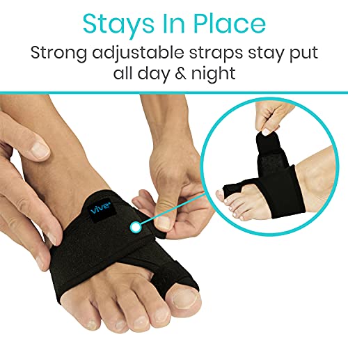 Vive Bunion Brace (Pair) - Big Toe Corrector Straightener with Splint - Hallu...