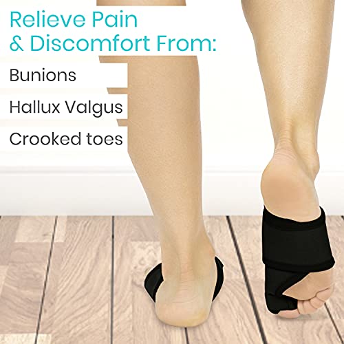 Vive Bunion Brace (Pair) - Big Toe Corrector Straightener with Splint - Hallu...