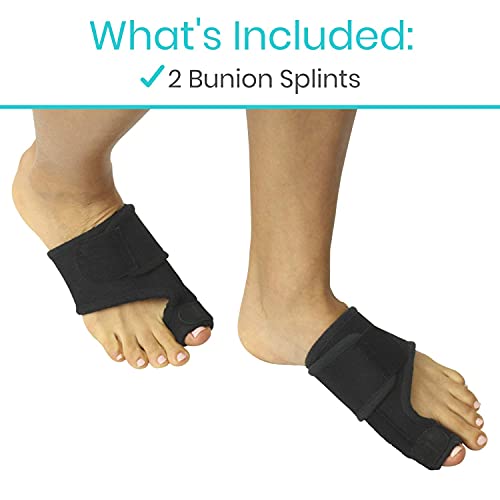Vive Bunion Brace (Pair) - Big Toe Corrector Straightener with Splint - Hallu...