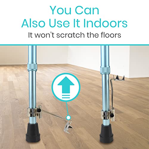 Vive Cane Tips for Ice - All Terrain Heavy Duty (2 Pack) Metal Retractable 4-...