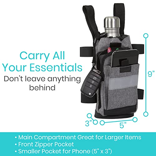 Vive Crutch Accessories Bag and Hand Grip Cushions, Water-Resistant Premium P...