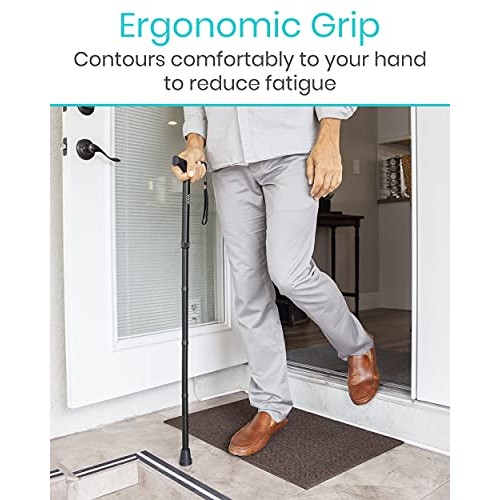 Vive Folding Cane - Foldable Walking Cane for Men, Women - Fold-up, Collapsib...