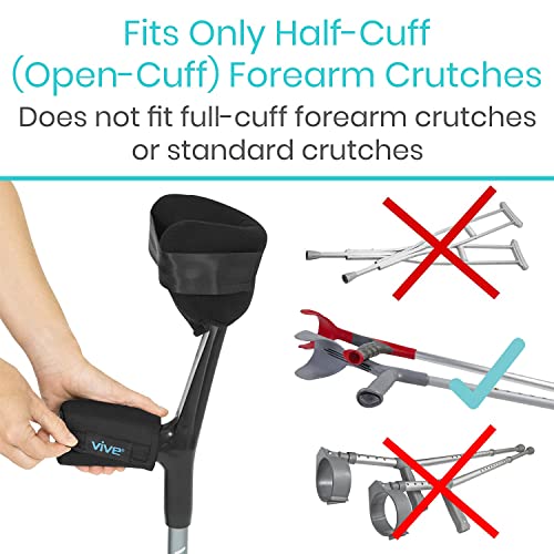 Vive Forearm Crutch Pads and Hand Grips 4 PCS - Cushion Padding Accessories (...