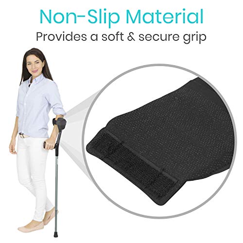 Vive Forearm Crutch Pads and Hand Grips 4 PCS - Cushion Padding Accessories (...